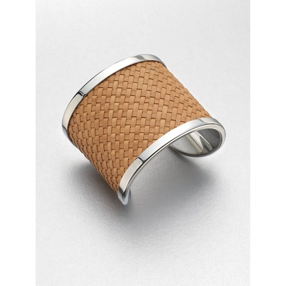 Michael Kors Woven Leather Cuff - Picture 1 of 6
